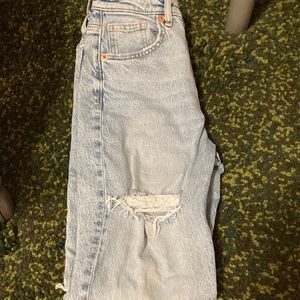 zara straight leg jeans